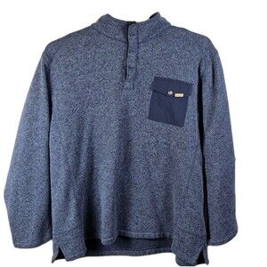 Woolrich Men's XXL Blue Long Sleeve Pocket‎ Sweater